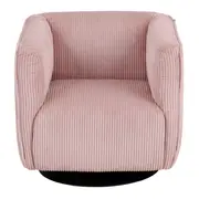 POLTRONA GIRATÓRIA RUBIK - QUARTZO ROSA/PRETO - Foto 1