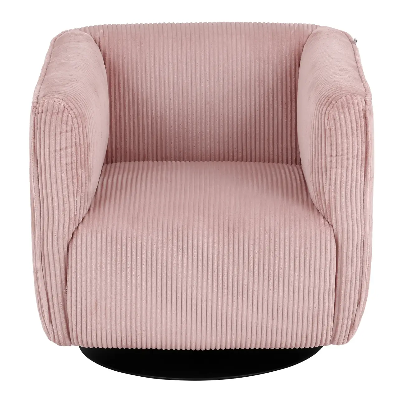 POLTRONA GIRATÓRIA RUBIK - QUARTZO ROSA/PRETO - Foto 1