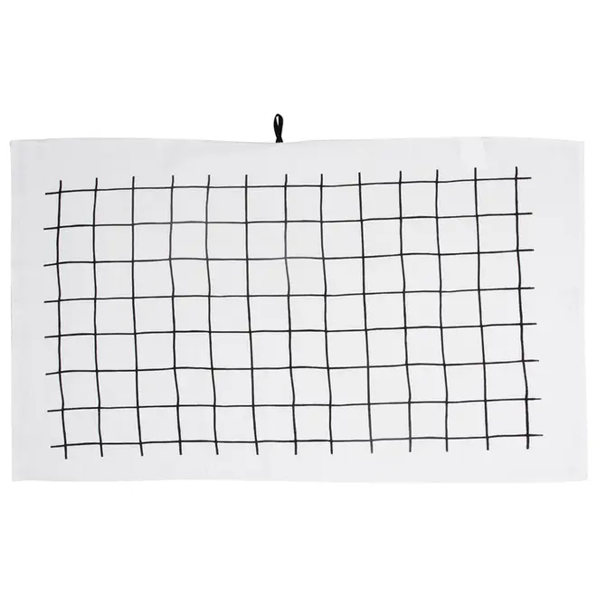 PANO DE PRATO COM 3 DIA BEM ENXUTO - BRANCO/PRETO - Foto 2
