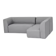 SOFÁ 2 LUGARES COM CANTO UNITS - CINZA CLARO - Foto 2