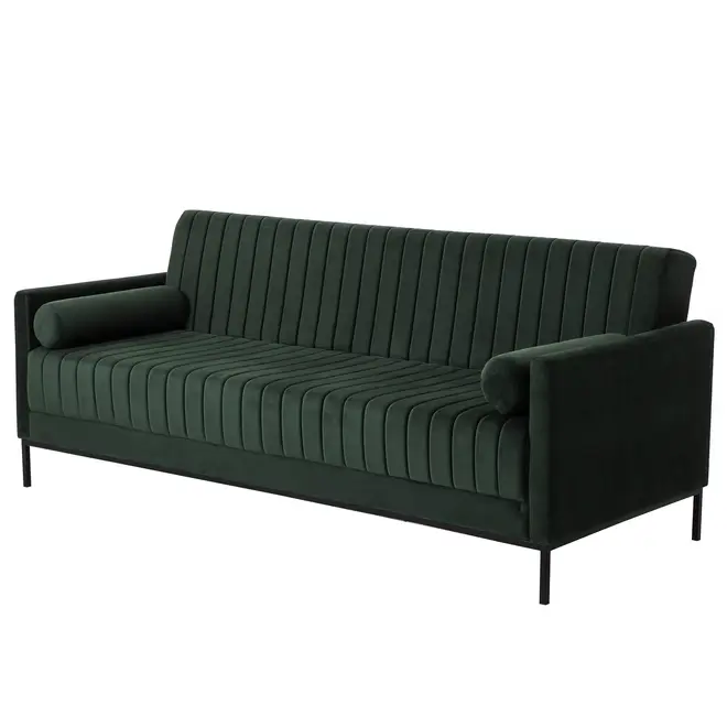 SOFÁ-CAMA 3 LUGARES MARAD - MALAQUITA/PRETO - Foto 3