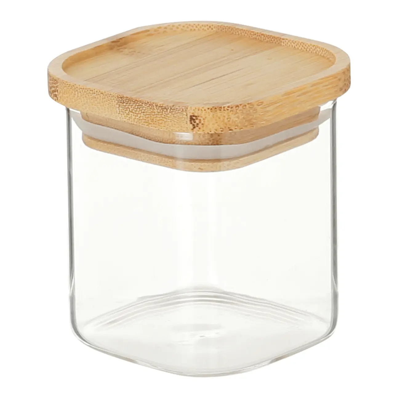 POTE 150 ML BAMBOO BORUS QUADRADO - INCOLOR/BAMBU - Foto 2