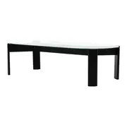 MESA DE CENTRO OVAL 1,30 M X 60 CM TRISKEL - EBANIZADO/INCOLOR - Foto 3