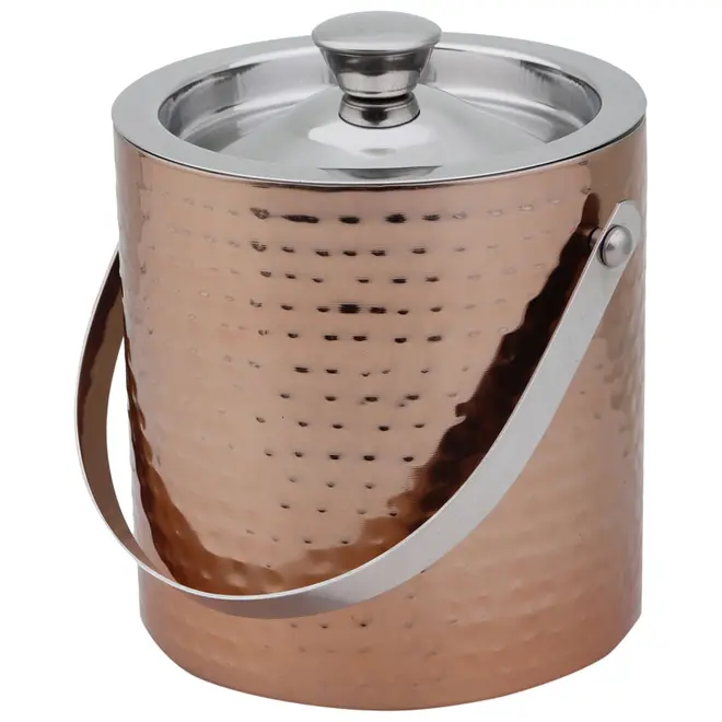 BALDE PARA GELO COM ALÇA NORSEMAN - COBRE/INOX - Foto 1
