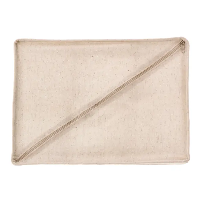 CESTO ORGANIZADOR DOBRÁVEL COM 6 DIVISÓRIAS QUADRADAS COTTON LINNEN - NATURAL - Foto 5