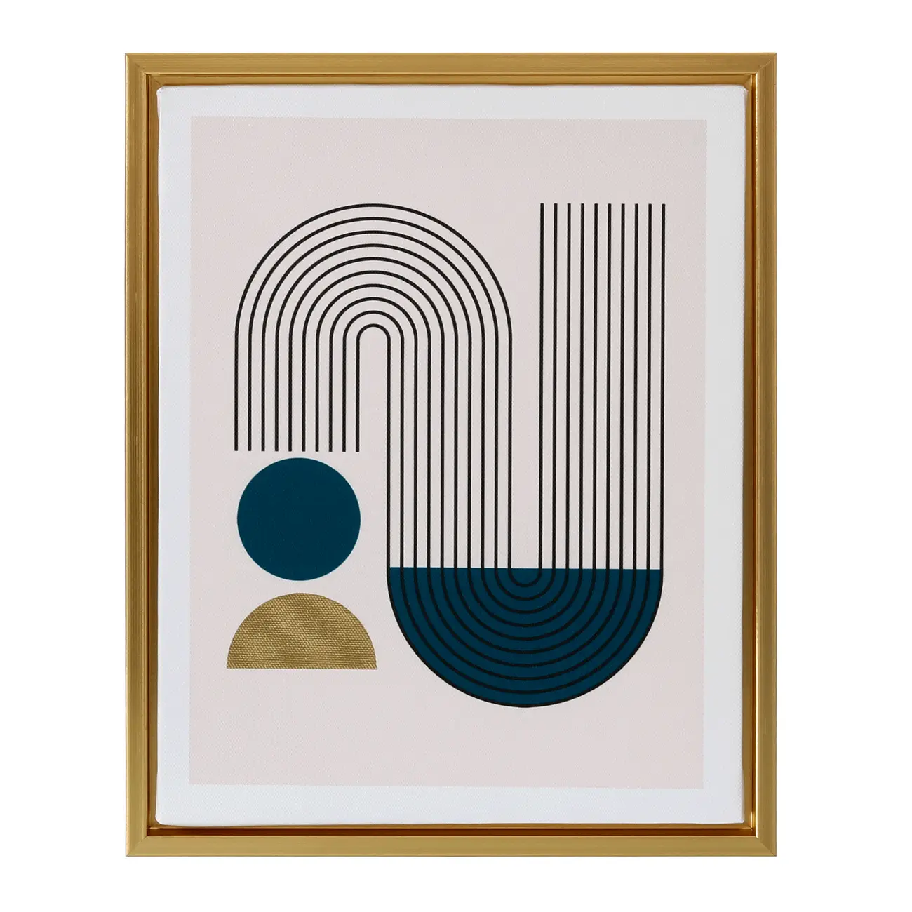 QUADRO I 30 CM X 24 CM GOLD PATH - OURO/VERDE ESCARAVELHO - Foto 1