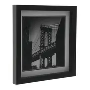 QUADRO 30 CM X 30 CM BROOKLYN BRIDGE - PRETO/BRANCO - Foto 2