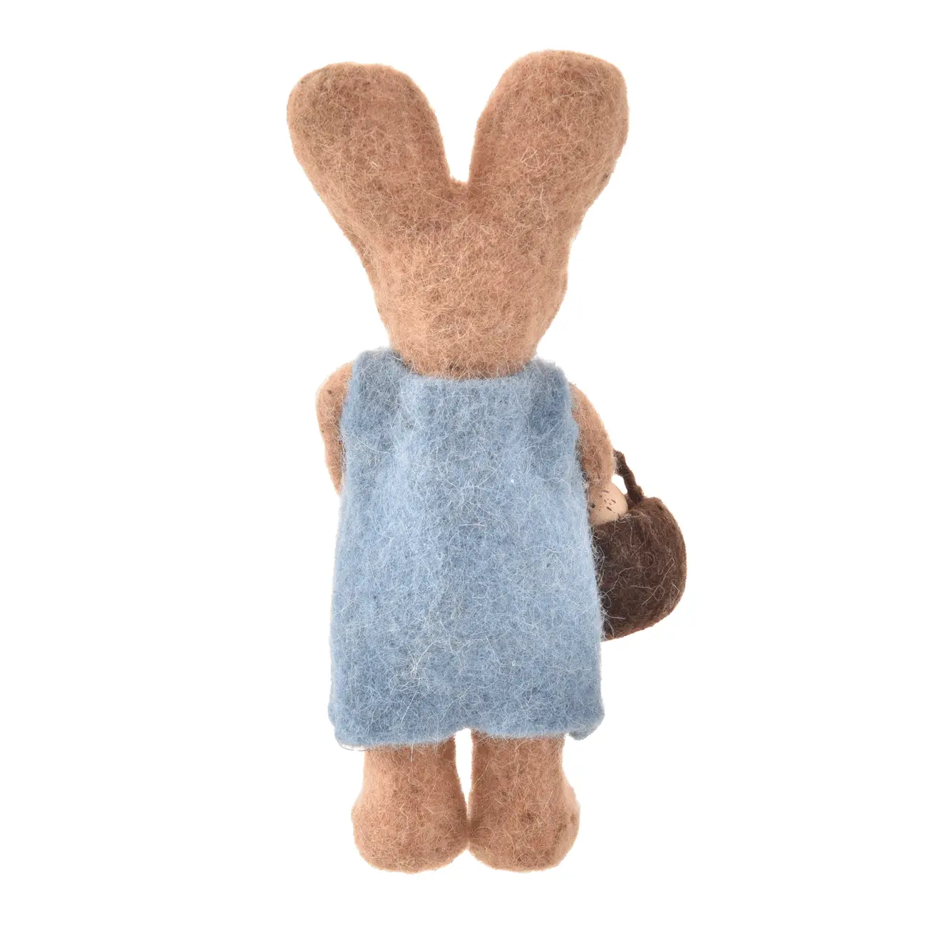 COELHO COM CESTO 25 CM PASCOQUETTE - BLEU CENDRÉ/MARROM - Foto 7