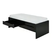 CAMA DE SOLTEIRO ALTA COM 2 GAVETAS 88 CM JOKER - PRETO - Foto 2