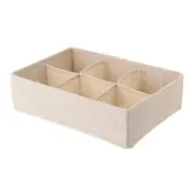 CESTO ORGANIZADOR DOBRÁVEL COM 6 DIVISÓRIAS QUADRADAS COTTON LINNEN - NATURAL - Foto 2