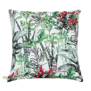 ALMOFADA 50 CM X 50 CM SETE ERVAS - VERDE/ARGILA CRUA - Foto 1