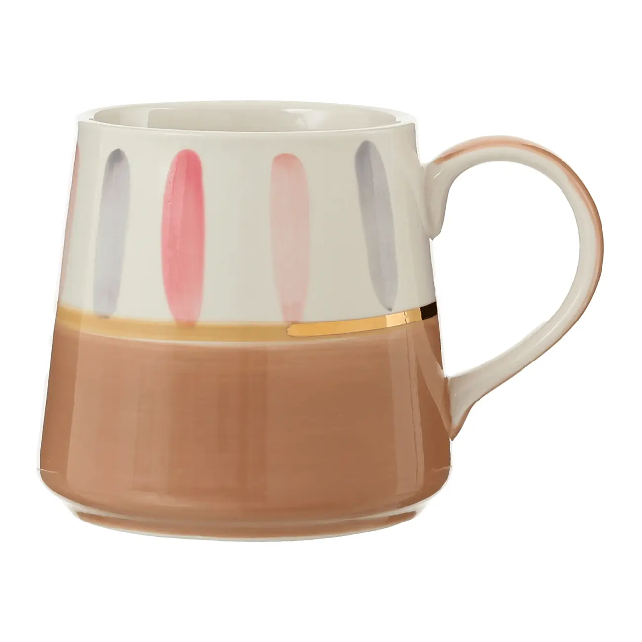 CANECA  325 ML GIO PINCEAU - ARGILA CRUA/BRANCO - Foto 1