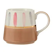 CANECA  325 ML GIO PINCEAU - ARGILA CRUA/BRANCO - Foto 1