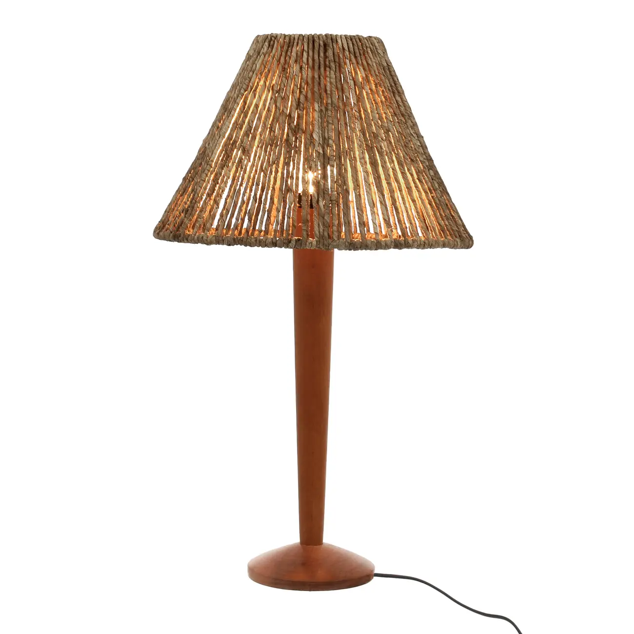 LUMINÁRIA DE MESA MOG C/CUP S MILHUZ - NOZES/FIBRA CLARA - Foto 1