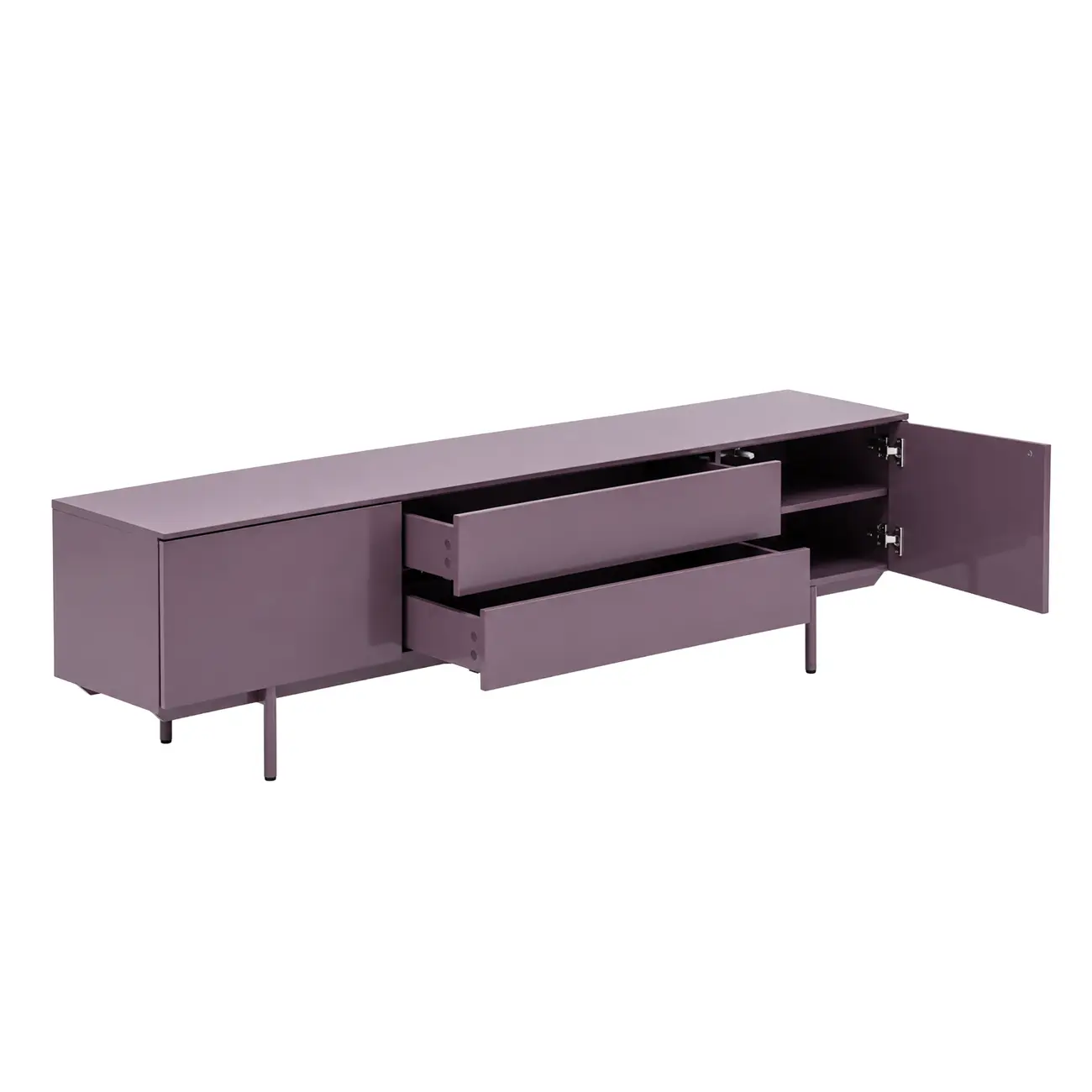 RACK 2 PORTAS/2 GAVETAS 1,80 M X 42 CM THE FOLD - RUBY MOCHA/RUBY MOCHA - Foto 7