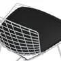 CADEIRA COM ALMOFADA BERTOIA - CROMADO/PRETO - Foto 7