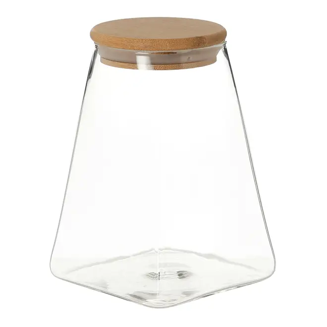 POTE HERMÉTICO 880 ML SINGULAR - BAMBU/INCOLOR - Foto 1