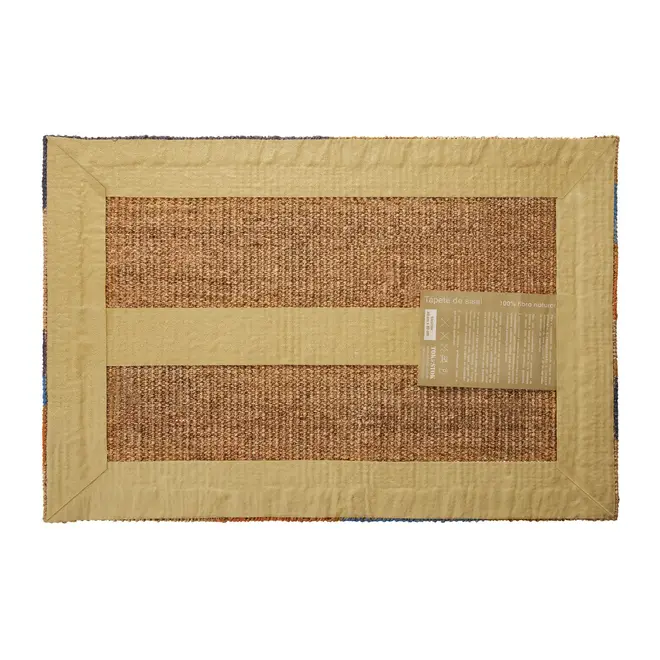 CAPACHO 40 CM X 60 CM MULHER PÁSSARO - FIBRA CLARA/MULTICOR - Foto 3