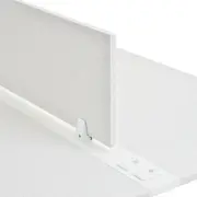 CONJUNTO COM 2 TAMPOS E 1 DIVISÓRIA DE MADEIRA PARA ESTAÇÃO DE TRABALHO DUPLA 1,20 M X 1,30 M METRIC - GRANILITE/BRANCO - Foto 6