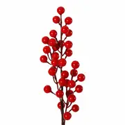 GALHO DECORATIVO PICK FRUTAS VERMELHAS 33 CM SANTA ROCKS - VERMELHO/MUSGO - Foto 3