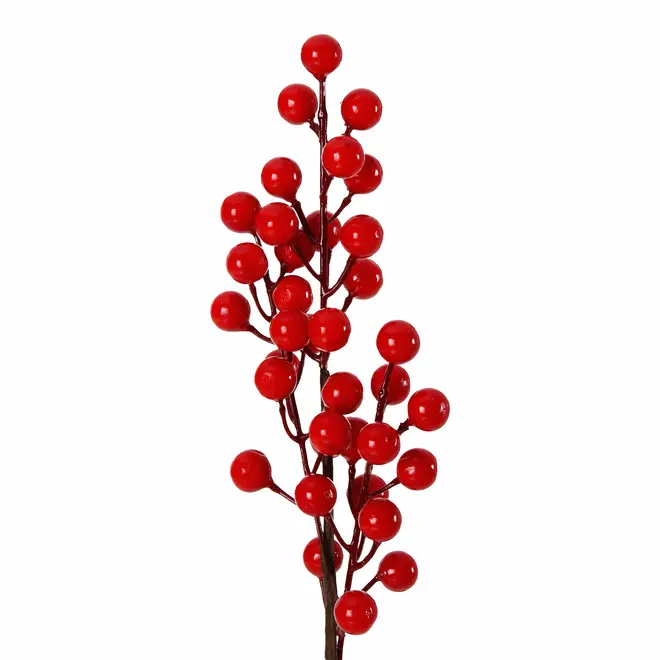 GALHO DECORATIVO PICK FRUTAS VERMELHAS 33 CM SANTA ROCKS - VERMELHO/MUSGO - Foto 3