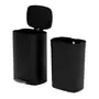LIXEIRA COM PEDAL 50 L CHANDLER - PRETO/INOX - Foto 3