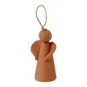 PINGENTE ANJO 10 CM VILAREJO NOEL - ARGILA CRUA - Foto 2
