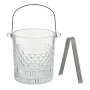 BALDE DE GELO COM PINÇA BARETTO - INCOLOR/CROMADO - Foto 1