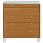 NAMI CÔMODA 5GV 80X45 C/ TAMPO VIDRO - FREIJÓ/INCOLOR - Foto 1