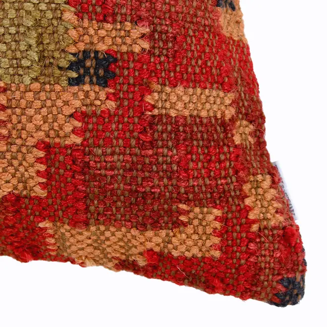 ALMOFADA 50 CM X 50 CM VERSO - VERMELHO HINDU/LODEN GREEN - Foto 3