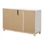 CÔMODA 3 GAVETAS/1 PORTA 1,36 M X 45 CM DULCE - BRANCO/NATURAL WASHED - Foto 6