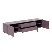 RACK 2 PORTAS/2 GAVETAS 1,80 M X 42 CM THE FOLD - RUBY MOCHA/RUBY MOCHA - Foto 8