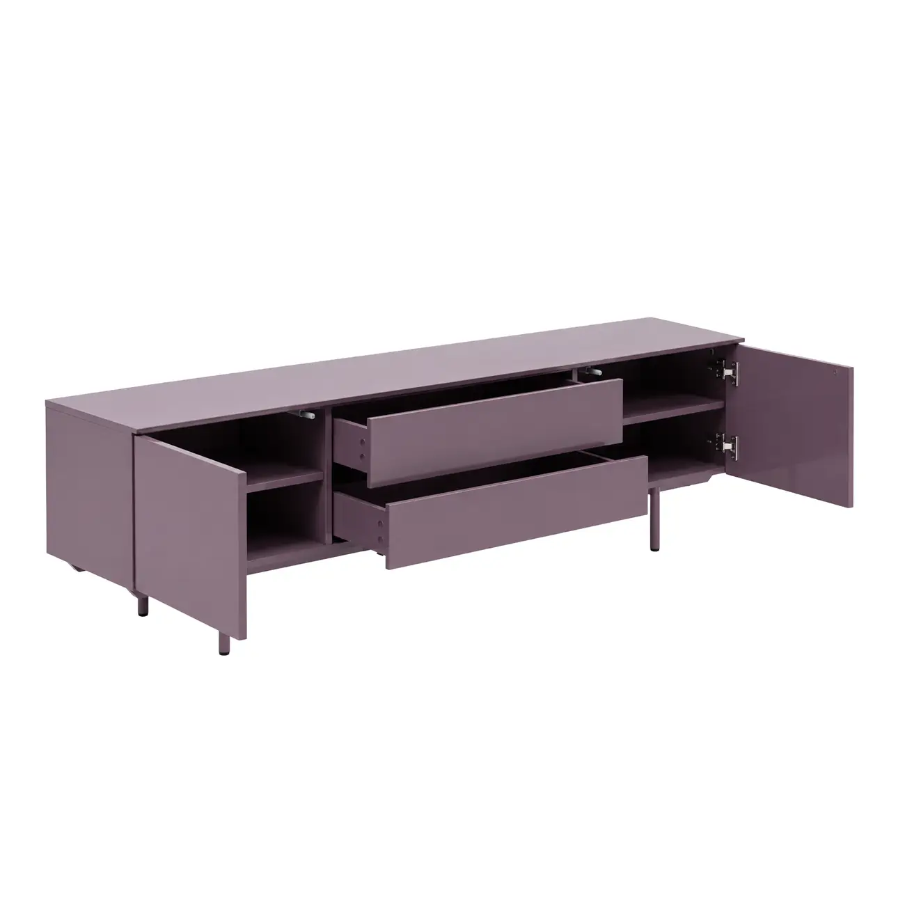 RACK 2 PORTAS/2 GAVETAS 1,80 M X 42 CM THE FOLD - RUBY MOCHA/RUBY MOCHA - Foto 8