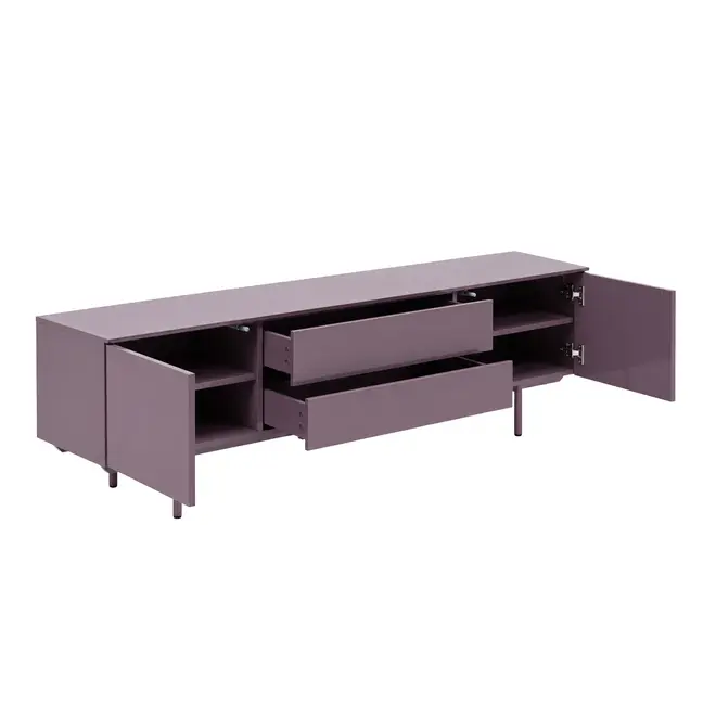 RACK 2 PORTAS/2 GAVETAS 1,80 M X 42 CM THE FOLD - RUBY MOCHA/RUBY MOCHA - Foto 8