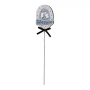 PALITO DECORATIVO 30 CM PASCOQUETTE - BLEU CENDRÉ/PRETO - Foto 2