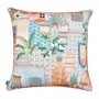 ALMOFADA 60 CM X 60 CM SAUDADE TROPICAL - AZUL HISTÓRICO/MULTICOR - Foto 1