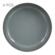 JOGO DE PRATOS FUNDOS C/6 PEÇAS MARURU - BLEU CENDRÉ - Foto 1