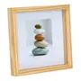 QUADRO ROCK BALANCING 20 CM X 20 CM - PINUS NATURAL/CAMELO - Foto 2