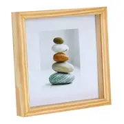 QUADRO ROCK BALANCING 20 CM X 20 CM - PINUS NATURAL/CAMELO - Foto 2