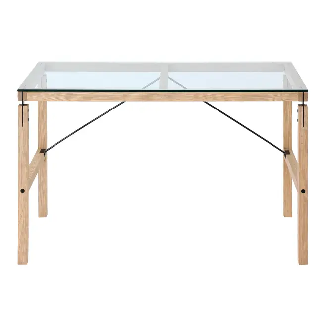 MESA DE ESCRITÓRIO 1,20 M X 60 CM PONTES - OAK FEEL/GRAFITE SATIN - Foto 2