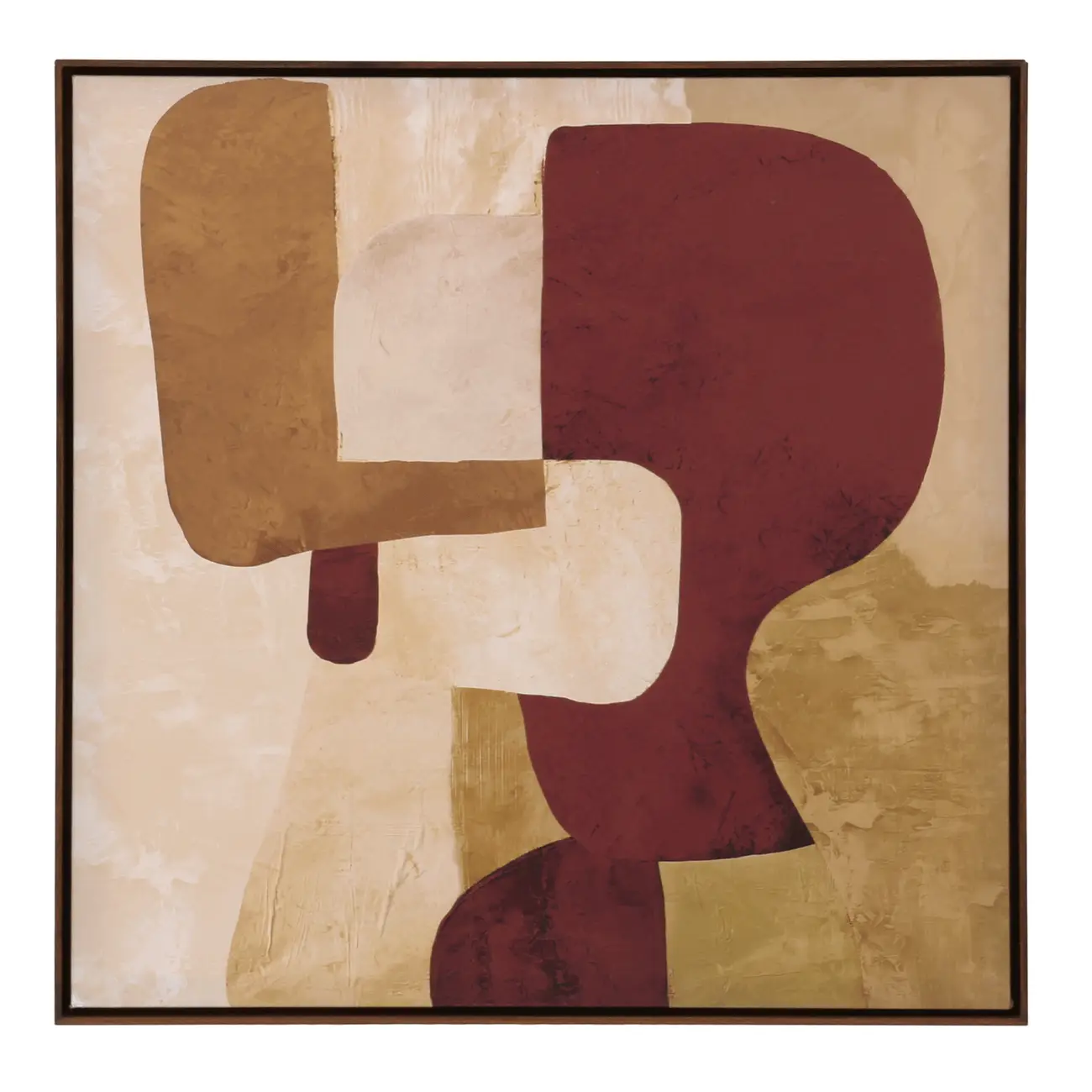ABSTRACTION QUADRO 83 CM X 83 CM - MARROM/CHAMPANHE - Foto 1
