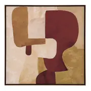 ABSTRACTION QUADRO 83 CM X 83 CM - MARROM/CHAMPANHE - Foto 1