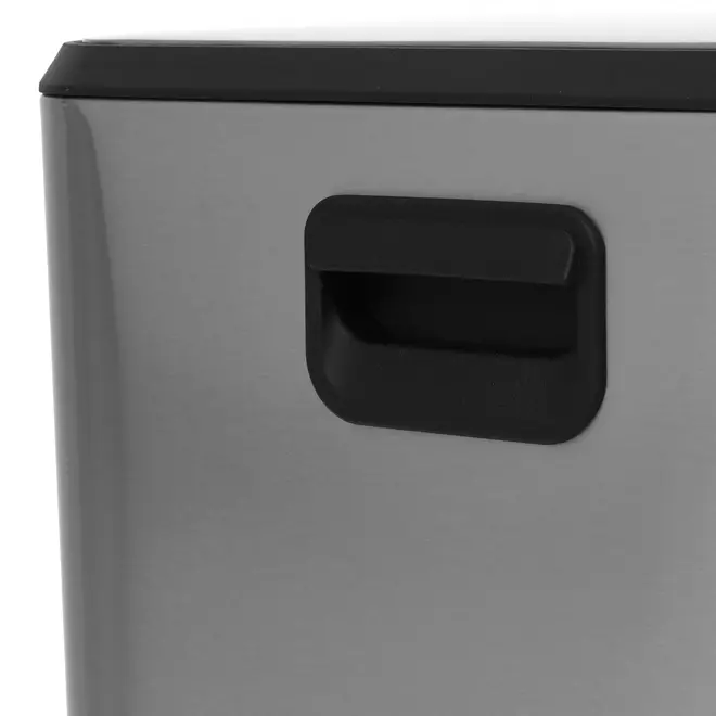 LIXEIRA COM PEDAL 30 L LEXING - INOX/PRETO - Foto 9