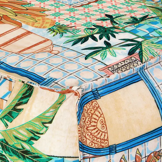 PUFF 45 CM X 45 CM SAUDADE TROPICAL - MULTICOR - Foto 4