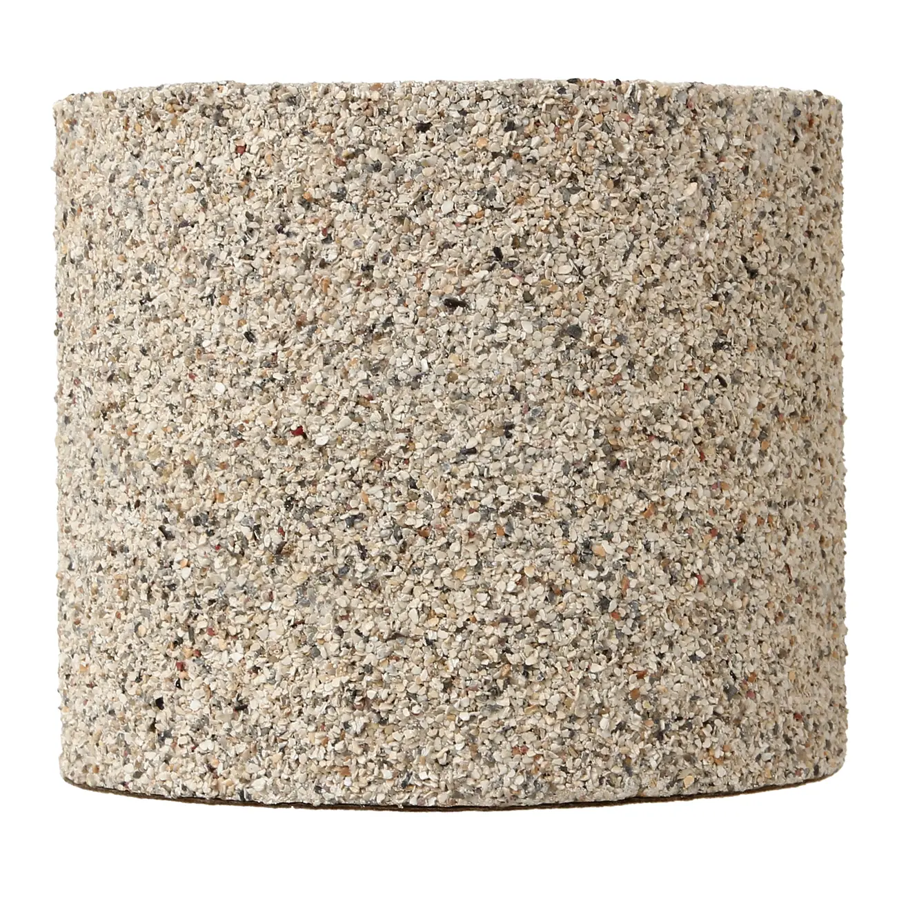 CACHEPÔ 18 CM CASCALHO - FIBRA CLARA/ BRANCO - Foto 1
