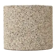 CACHEPÔ 18 CM CASCALHO - FIBRA CLARA/ BRANCO - Foto 1