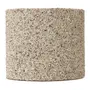 CACHEPÔ 18 CM CASCALHO - FIBRA CLARA/ BRANCO - Foto 1