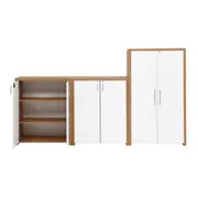 CONJUNTO C/3 ARMARIOS BOSS - OAK TAMMI/BRANCO - Foto 2