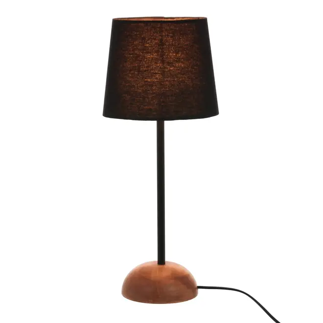 LUMINÁRIA DE MESA PILAR C/CUP B - NOZES/PRETO - Foto 1