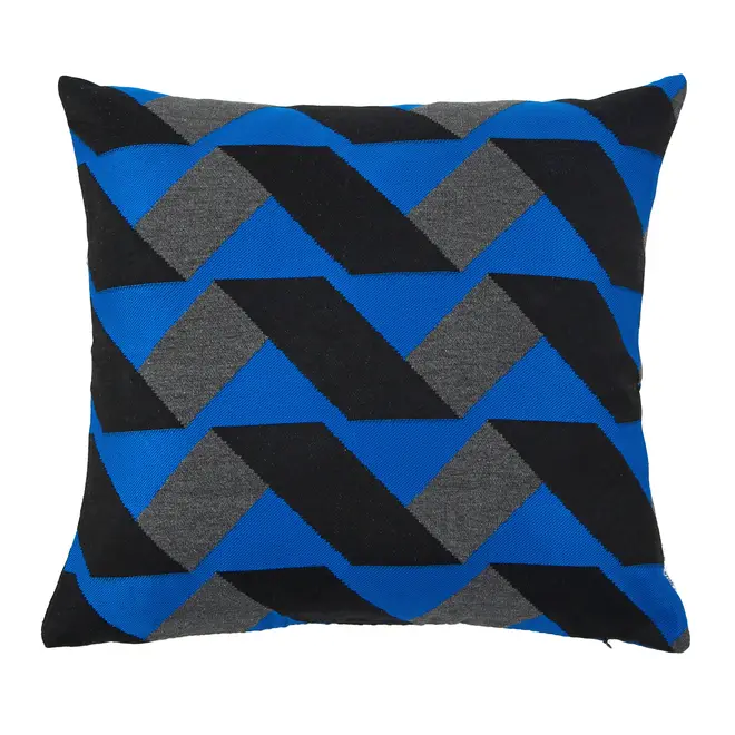 CAPA PARA ALMOFADA 45 CM X 45 CM GEO FORMS - AZUL COBALTO/KONKRET - Foto 1